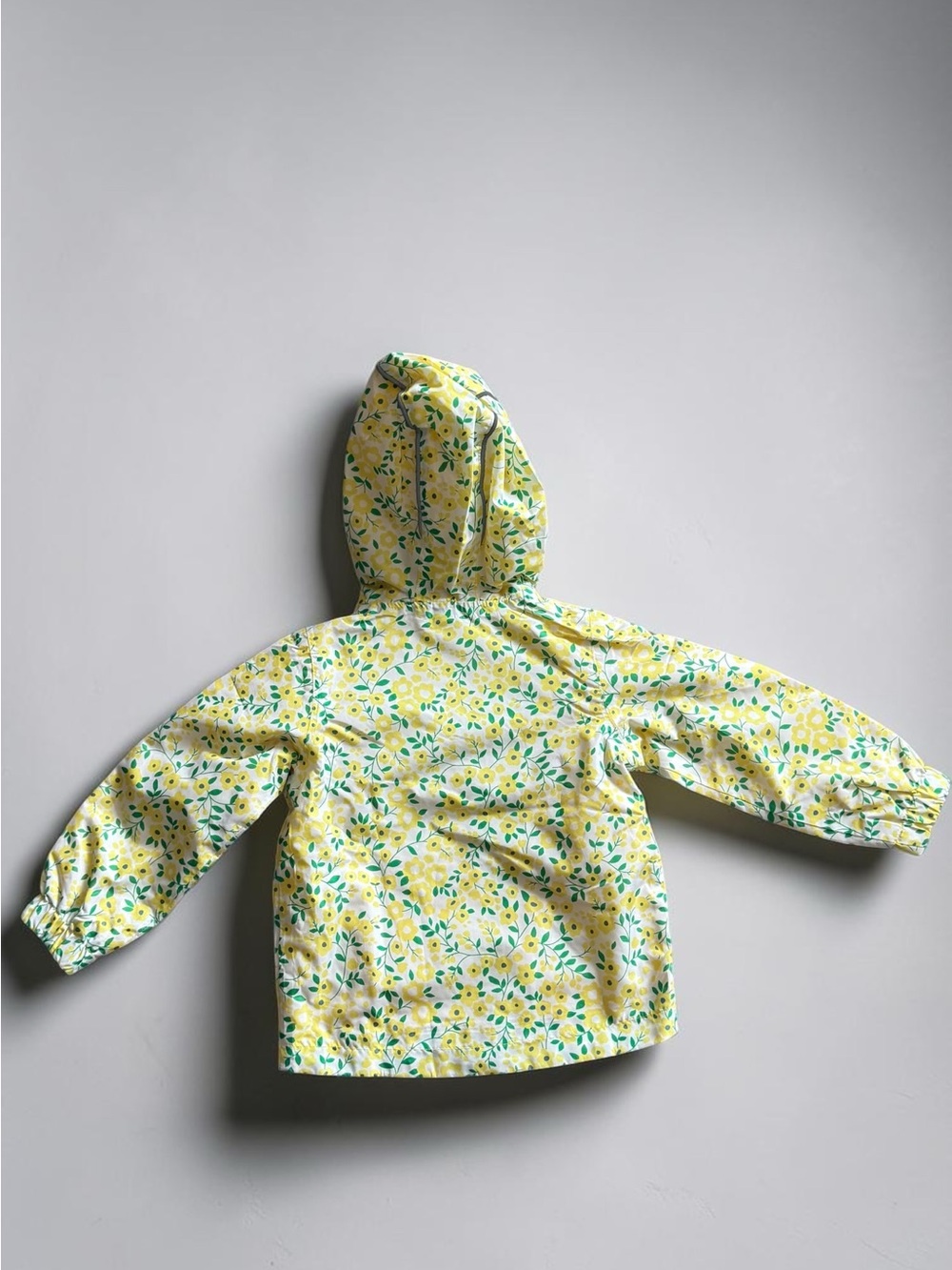 Kids Floral Hooded Raincoat in Yellow - Unbranded - Picture 2 of 10
